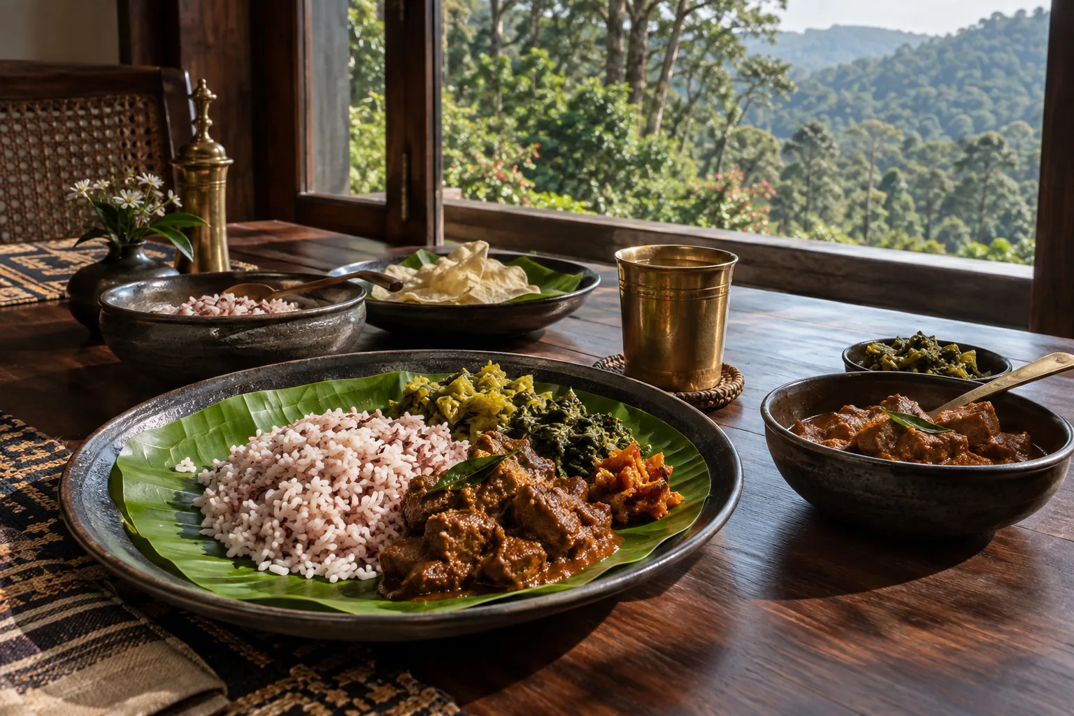 A Kodava-inspired meal prepared for two